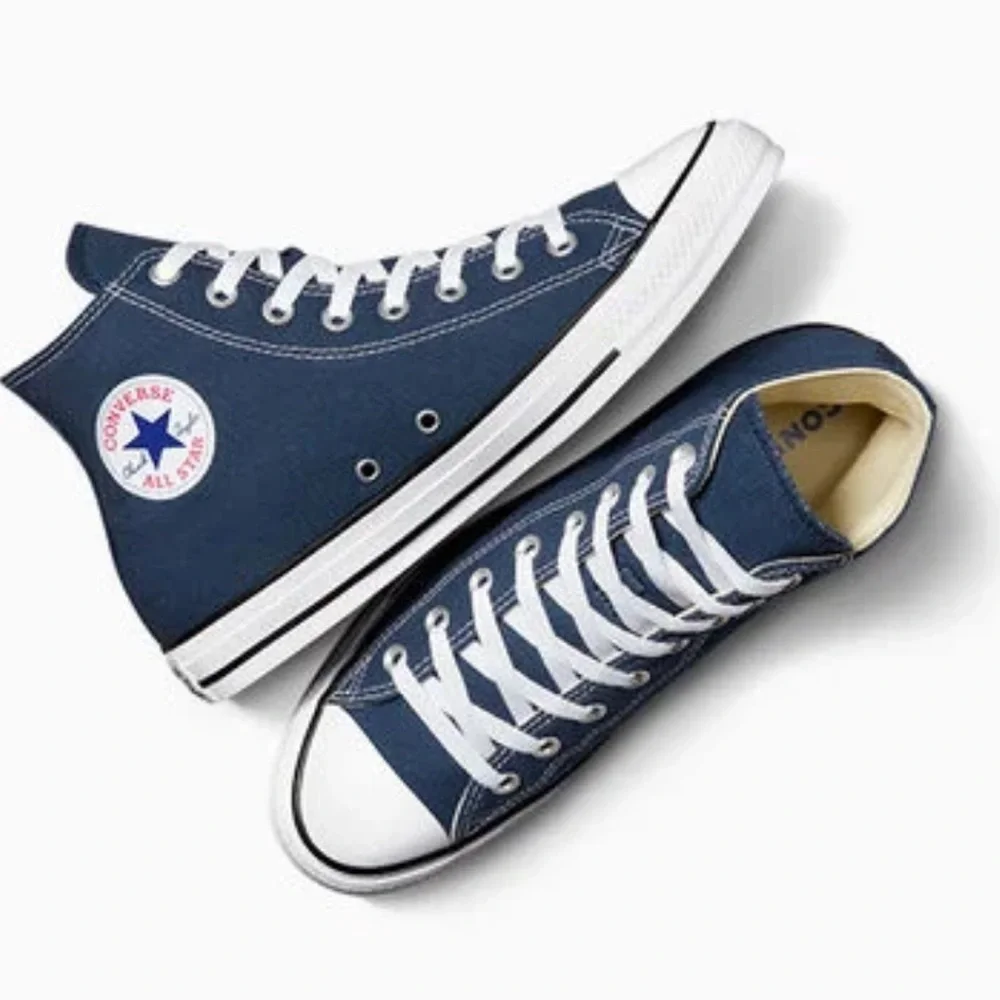 Converse Men's Blue High-Top Sneakers Classic Colors Navy - Picture 4 of 16